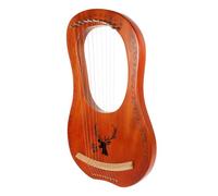 Hoement 1juego De Arpa De Madera De Instrumento Musical Portátil Cuerdas Metálicas Adultos Para El Interés Musical y Relajar La