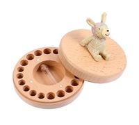 Hoement 1juego Organizador De Dientes De Leche De Madera De Haya De Caídas y Recuerdos Especiales