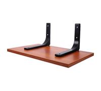 Hoement 1juego Soportes Metálicos Flotantes para Estantes con Tabla de Madera Soporte de Pared Resistente para Baldas Estanterías Seguras y Duraderas para Decoración Mural y
