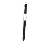 Hoement 1pieza Correa De Piel De Vaca Para Band Banda Sustituta De Alta Durabilidad Diseño Ergonómico y Textura Suave Compatible Pulseras De Actividad Color Negro