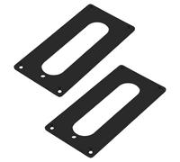 Hoement 2 Anillos de Montaje para Pastilla de Guitarra Eléctrica, Marco Metálico Negro 92x46 Mm Fondo Plano, Mejora la Calidad de Sonido para Reemplazo y Uso en Escenario