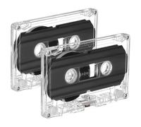 Hoement 2 Casetes de Grabación Cinta Ruido y Plástico Resistente, Estilo Retro para Grabar Voz y Música 30 Minutos de Capacidad Cada Uno
