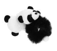 Hoement 2 Coleteros de Felpa Diseño de Panda para Mujer, Elásticos Pelo, Antideslizantes y Versátiles, Ideales para Fiestas y Uso Diario