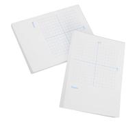 Hoement 2 Libros de Hojas Gráficas para Dibujo Matemático Papel Blanco, Ligero y Portátil, Cuaderno de Ejercicios Xy 100 Hojas para Prácticas de Coordenadas