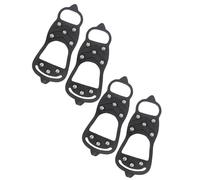 Hoement 2 Pares Crampones Antideslizantes para Zapatos Clavos de TPE Metal, Reducen Riesgo de Resbalones, Ideales para Deportes al Aire Libre y Uso Diario Unisex