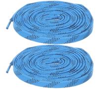 Hoement 2 Pares de Cordones para Patines de Hockey en Color Azul, Fabricados en Poliéster Resistente Punta Reparable, Ideales para Patines de Velocidad y Hockey
