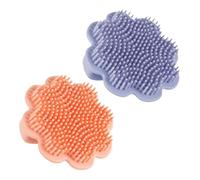 Hoement 2 Peines Para El Cuero Cabelludo De Bebés: Cepillo De Baño De Silicona Suave Para Recién Nacidos, Cepillo De Champú Con Estampado De León, Exfoliante Para La Costra Láctea Y