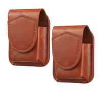 Hoement 2 Piezas Funda Protectora para Encendedor de PU Estuche Portátil para Cinturón Funda Ligera y Compacta para Mecheros Diseño Elegante para Uso Exterior de Unidades