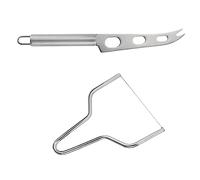 Hoement 2 Piezas Kit Cortadores de Queso y Inoxidable con Mango Ergonómico Resistente y Duradero Herramienta Práctica para Cocina Hogar y Restaurante