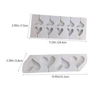 Hoement 2 piezas Moldes de Silicona para Hacer Chocolate y Forma de Corazón Resistentes al Horno y Microondas Cavidades para DIY Postres Saludables