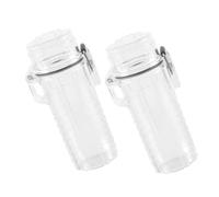 Hoement 2 Piezas Protector para Mechero Transparente Funda Portátil Resistente al Agua y Humedad Compatible con Mecheros Pequeños para Camping y Senderismo