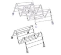 Hoement 2 Piezas Soportes de Tacos de Acero Inoxidable Rejilla Resistente para Tortillas y Burritos Diseño Práctico para Alimentos Verticales y Presentables para Tacos Sándwiches y Hot