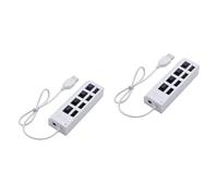 Hoement 2 Uds 4 Adaptador Divisor USB Conector De Dispositivo USB Hub Puerto