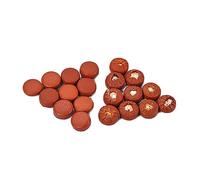 Hoement 20 Almohadillas de Cuero para Saxofón de 9mm, Repuesto para Sellado Hermético, Protección de Llaves, Paquete de 20 Piezas