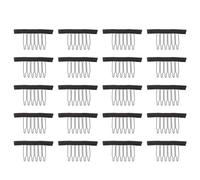 Hoement 20 Pinzas y Peines para Peluca de Acero y Tela, Clips Fáciles de Coser para Gorra de Peluca, Accesorios para Uso Profesional y Diy, Paquete de 20 Unidades