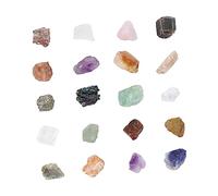 Hoement 20piezas Kits De Sanación Cristales De Chakra De Piedras De Cristal Natural Para y Decoración Para Yoga y Curación Energética
