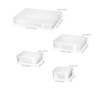 Hoement 24 Piezas Caja Organizadora Transparente Pequeña con Tapa de Varios para Almacenamiento y Organización de Herramientas Manualidades y Accesorios