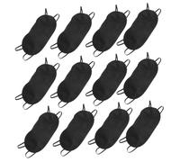 Hoement 24 Piezas Unidades Antifaz para Dormir de Poliéster Negro Máscara de Ojos Opaca y Portátil con Banda Elástica para Viajes Fiestas Siestas y Actividades Equipo para Hombres y