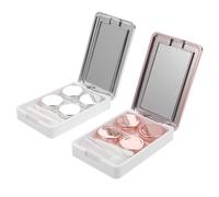 Hoement 2juegos Estuches para Lentes De Contacto para Exteriores Cajas para Casa y Viaje para Amigos y Familiares