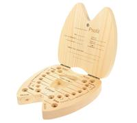 Hoement 2piezas Caja De Madera Para Guardar Dientes De Leche Organizador De Recuerdos Infantiles Caja De Souvenirs Para Bebés Para Navidad y Cumpleaños
