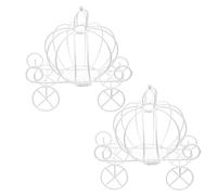 Hoement 2piezas Cajita De Dulces Estilo Carrito De Calabaza Caja De De Hierro Para Bodas y Fiestas Para Decoraciones De Halloween y Otoño