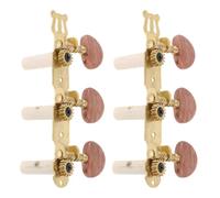 Hoement 2piezas Clavija Afinación para Guitarra Clásica Cuerdas Trio de Botones con Cabeza Roja y Antióxido Accesorio para Guitarra de Madera