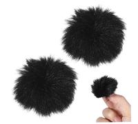 Hoement 2piezas Cubiertas De Micrófono Furry Windscreen Mic Mask Shield Antiviento Para Grabaciones De Audio Protección y Reducción De Compatible Micrófonos Usb y Lavalier