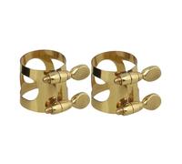 Hoement 2piezas Ligaduras De Saxofón Ajustables Abrazaderas Para Boquillas De Saxofón Accesorios De Instrumento Musical