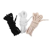Hoement 3 Pares de Cordones para Ajuste Seguro de 8mm Redondos de Algodón Diseño Grueso Tejido para Botas Deportivas y Zapatillas y Uso en Tiempo Cálido