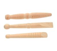Hoement 3 piezas Herramienta de Masaje de Madera para Pies y Cuerpo de Palos de Acupresión Compactos Portátiles y Resistentes para Aliviar Fatiga y Mejorar Circulación