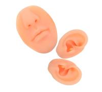 Hoement 3 Piezas Molde de Oreja Modelo de Perforación Corporal de Simulación Modelo de Oreja de Silicona para Práctica de Perforación y Exhibición de Joyas de Silicona