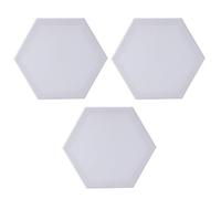 Hoement 3 Tableros Hexagonales de Lienzo Blanco para Pintar al Óleo, Lienzos de Artista de Algodón 12,5 Cm de Lado, Ideales para Dibujo Artístico en Interiores