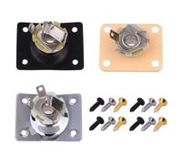 Hoement 3juegos Placas De Conexión De Jack Cuadradas Para Guitarra Eléctrica Accesorios De Salida De Guitarra Varios estilos