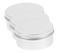Hoement 3piezas Cajas De Jabón De Aluminio Contenedores De Almacenamiento Plateados para Jaboneras para Baño o Cocina