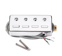 Hoement 4 Cuerdas Pastilla 4 Hilos Cubierta de Cobre 4 Cuerdas Humbucker 4 Núcleos, Plata, Alta Salida, Eléctrico