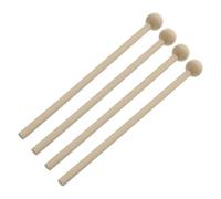 Hoement 4 Mazos de Percusión de Madera para Instrumentos Auxiliares Diseño Ergonómico y Mango de Madera para Mejorar el Ritmo en Enseñanza Musical y Preparación