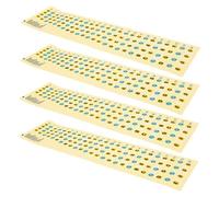Hoement 4 Pegatinas Autoadhesivas para Diapasón Guitarra, Papel y Pvc, Mejora Habilidades, Accesorio Adecuado para Principiantes y Práctica