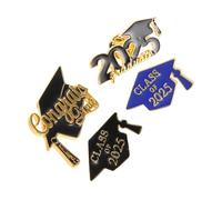 Hoement 4 Piezas Broches de Esmalte Graduación Accesorios Duraderos Ceremonia Graduación Universidad Instituto Sombrero para Académicos