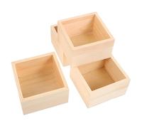 Hoement 4 Piezas Caja Organizadora de Madera Pequeña sin Tapa