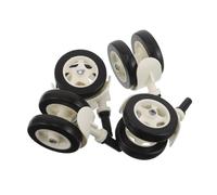 Hoement 4 Piezas Ruedas paso a paso Ruedas de reemplazo para Walker para Walker accesorios plástico