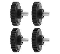 Hoement 4 Piezas Thread Rubber Feet Levelers For Electronic Scale Platform Adjustable Furniture Glide Pads For Chairs Cabinets Tables Stools