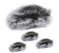 Hoement 4piezas Funda Protectora Micrófono Resistente Viento Excelente Recepción Sonido Para Cine Televisión Exterior Unidades