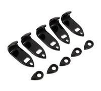 Hoement 5 Juegos de Reposapulgar para Saxofón Soprano y Alto de Material Abs Negro, Soporte Cómodo que Protege el Instrumento Manos