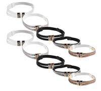 Hoement 5 Pares Cordones Pu y Antideslizantes Tacones para Banda Sandalias Elástica Fijan Sueltos para Caminar en Irregulares Zapatos Caminos