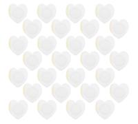 Hoement 50 Parches de Aceite de Ricino Autoadhesivos Desechables, Almohadillas de Algodón Orgánico 7x7 Cm, Forma de Corazón en Color Claro, Envolturas Antifugas para Ombligo, Pies y
