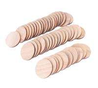 Hoement 50 Piezas de Madera Redonda de 5 Mm Superficie Lisa para Manualidades DIY y Adornos, Ideales para Enseñanza de Matemáticas y Proyectos Creativos