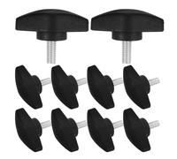 Hoement 50piezas Tornillo de Manija en T de Plástico para Sujeción de Micrófonos Perillas Moleteadas Roscadas Ajuste Manual para Estudios Escenarios y Reuniones