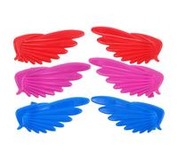 Hoement 6 Alas Decorativas para Patines de Pvc, Accesorio Ligero y Fácil de Llevar Diseño Colorido y Forma de Pequeñas Alas para Interiores y Parques de Patinaje