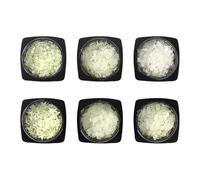 Hoement 6 Cajas de Lentejuelas para Uñas Formas Creativas, Adhesivas y Obsequios para Decoración Elegante en Eventos Festivos y Maquillaje Corporal