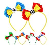 Hoement 6 Diademas para Fanáticos del Fútbol Diseño Único y Colores de Bandera, Cómodas y Llamativas para Partido de Fútbol y Celebración Varios estilos